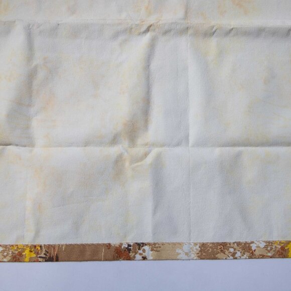 2 Vintage Retro 70s Pinch Pleat Floral Curtain Panels 82" Long *Stains On Back* - Picture 8 of 9
